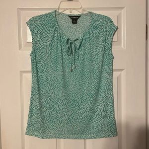 Liz Claiborne Tear Drop Pattern Blouse